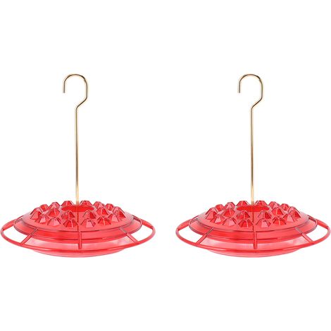2 distributeurs de nectar pour colibris en plastique, 25 ports, résistant, pour jardin, parc, extérieur (1/5)