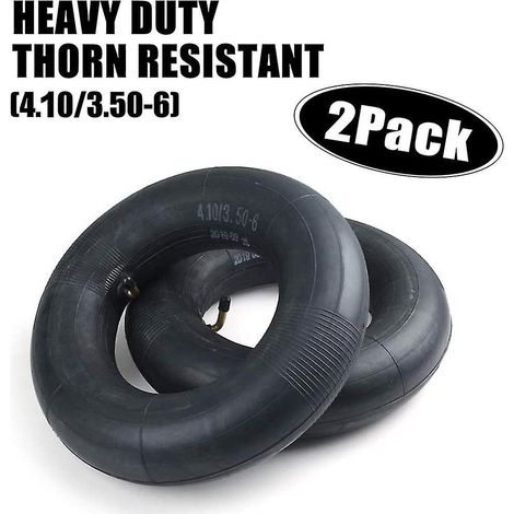 Chambre à air de rechange 4.10/3.50-6 avec valve en métal courbé Tr87 pour brouettes, souffleuses à neige et wagons (1/3)