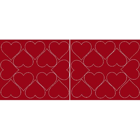 Autocollants en forme de cœur pour la Saint-Valentin, 7 cm, 24 pièces, rouge foncé brillant