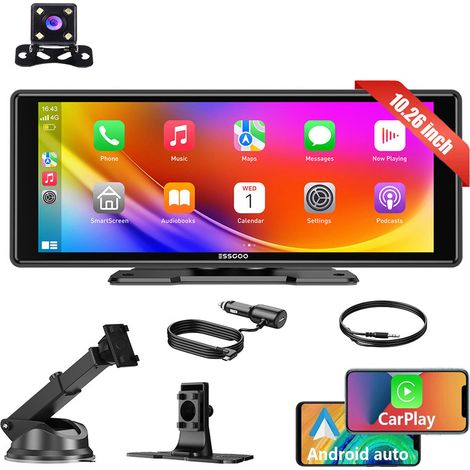 Écran tactile 10,26 pouces Bluetooth sans fil pour voiture Apple CarPlay Android Auto GPS WIFI - CAM
