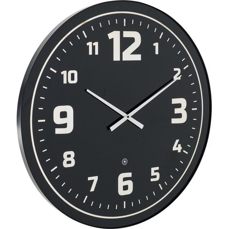 Horloge Murale à LED "Juan" 70cm Noir & Bleu