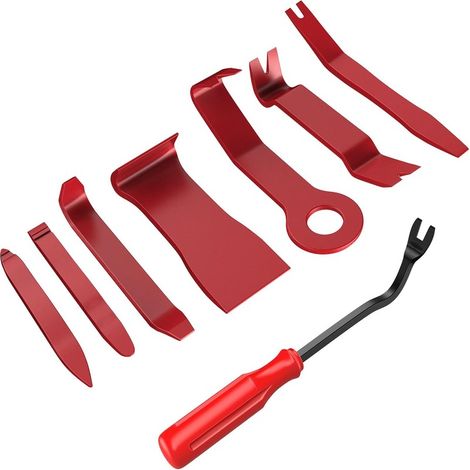 Kit de 8 outils de démontage de garnitures automobiles - Outils de levier pour panneaux, système audio, tableau de bord et moulures (1/5)