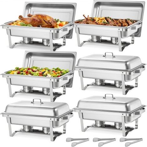 Set di Scaldavivande Rettangolari da 8, 5 L 6 Pezzi (1/5)