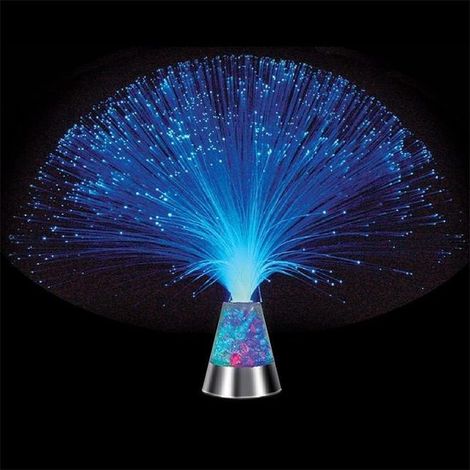 Veilleuse LED à fibre optique - Couleurs changeantes - Alimentation USB/piles - Décoration romantique en cristal - Pour chambre et salon (1/5)