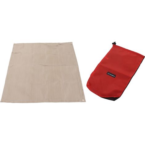 Tapis ignifugé en fibre de verre résistant aux hautes températures pour foyer extérieur, accessoires pour barbecue, camping et pique-nique, format moyen 80 x 60 cm / 31,50 x 23,62 pouces (1/5)