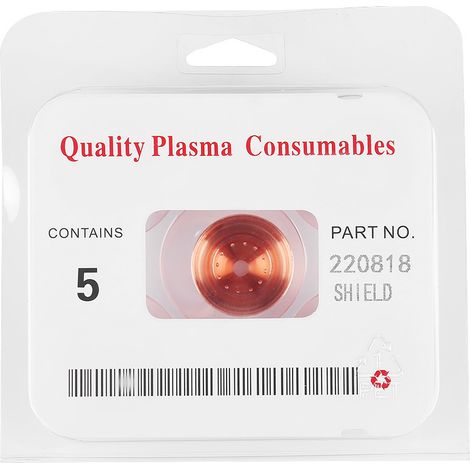 5pcs Plasma Shield Cup Cap for MAX65/85/105 Cutting Torch Consumables 220818