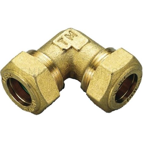 Raccordo curvo doppio compressione o-ring gas ottone 12x12 tiemme 1353 1350024 (1/2)