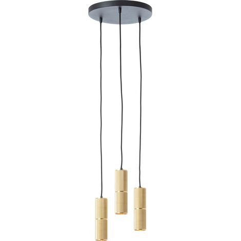 Brilliant Pendelleuchte Marty LED-Pendellampe, D: 30 cm, 3x 350 lm, 3000 K, schwarz/matt goldfarben