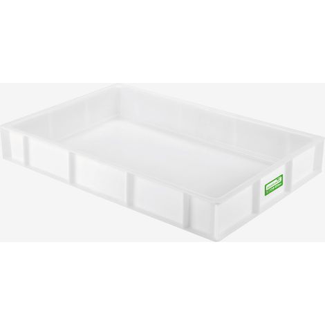 Caisse pleine biosourcée 600 x 400 x 90 mm 15 L - blanc - Gilac