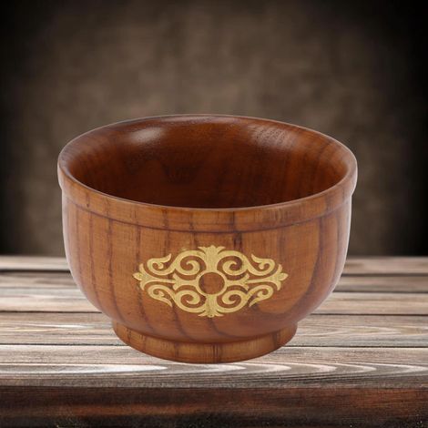 Imperiale Holzschale, Haushaltsschale, hitzebeständige Milchteeschale aus Holz, Platin-Edition. (1/5)