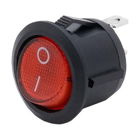INTERRUTTORE ROTONDO BIPOLARE, ILLUMINATO - VT-206-0201