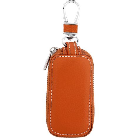 Étui en cuir PU universel pour télécommande de voiture, housse de protection pour clé intelligente (Marron) (1/5)