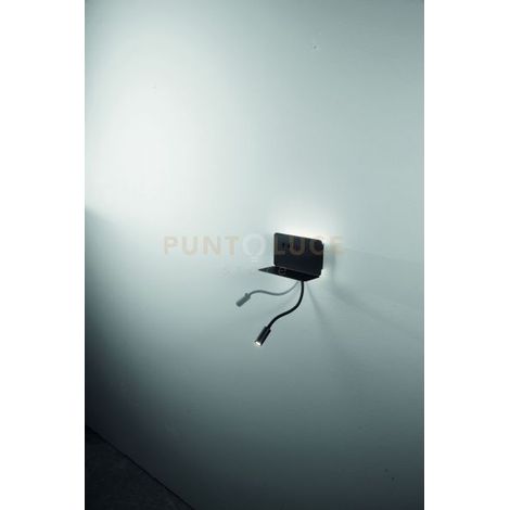APPLIQUE MENSOLA STAN A LED NERO 8,5W 3000K 560LM L.20CM