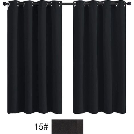 Rideau occultant pour salon, rideau isolant thermique, rideau à œillets, convient pour porte-fenêtre (2 pièces, 107 x 160 cm).