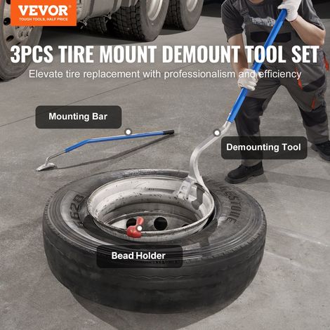 Levier Démonte Pneus Poids Lourds 571-622 mm Démonte Pneu Acier Barre Montage Démontage Manuel 3 Outils de Changement de Pneu Maint… (1/5)