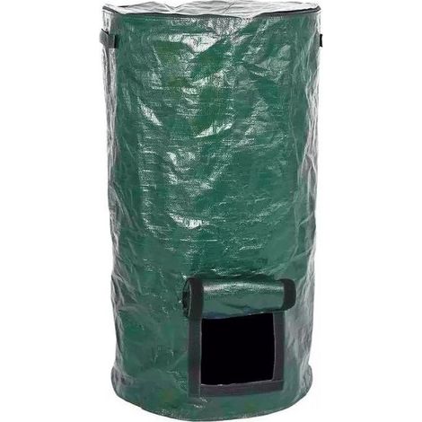GDHZS-  Lot de 2 Sac de Compost Jardin 45x80cm Sacs à Déchets de Jardin PE Réutilisable Sac à Déchets Cuisine avec Couvercle Sac Poubelle Jardin Sac Jardinage Dechets Organique (1/5)