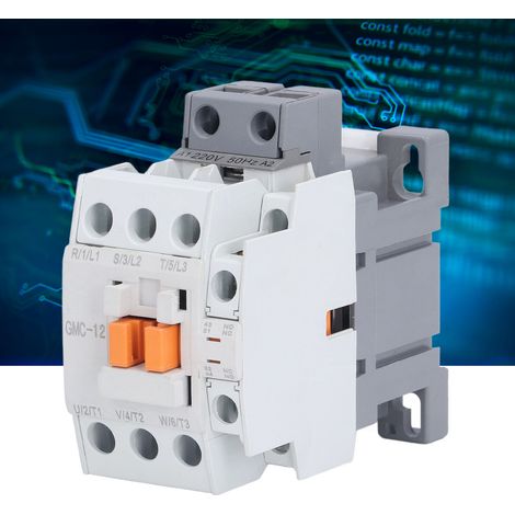 Contacteur GMC-12 AC 220 V 50 Hz 13 A, montage sur rail DIN, 1 NO + 1 NF (1/5)