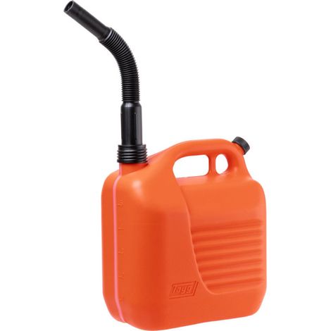 Tanica per gasolio da 5 litri Tanica in plastica con beccuccio Contenitore omologato CE per carburanti, idrocarburi e merci (1/5)