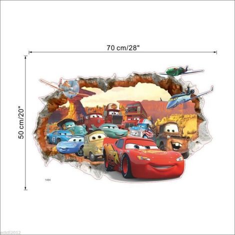 Autocollant Mural - PVC - 50 x 70 cm - Pour Chambre Enfants - 1 Pièce (1/4)