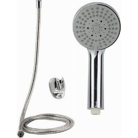 Cleafe - Kit Bagno Doccetta Doccino Soffione Doccia Tondo Con Laccio 1,8 Mt Staffa 69084 - (1/3)