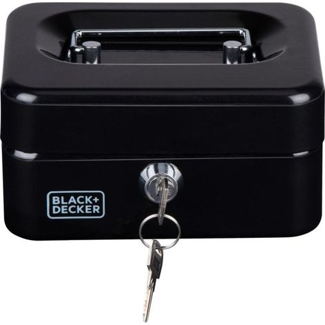 Caja de dinero Black+Decker cajón extraíble cerradura llave (1/3)