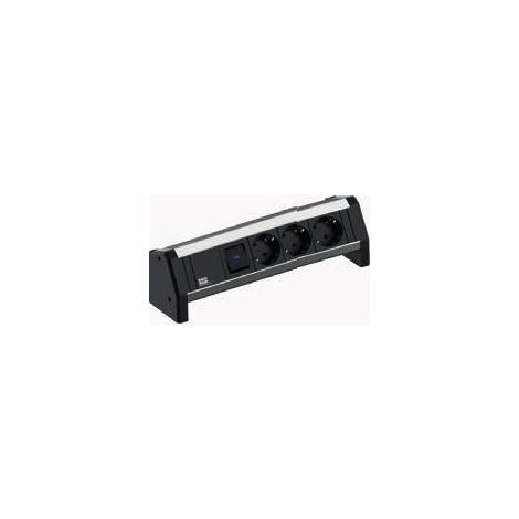 Bachmann DESK ciabatta nera con interruttore a due poli