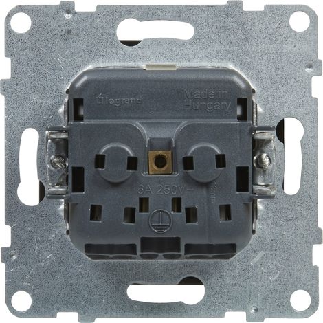 Prise SCHUKO 2P+Z - 16 A - 250 V - avec obturateur - bornes automatiques, BLACK SUNO (1/5)