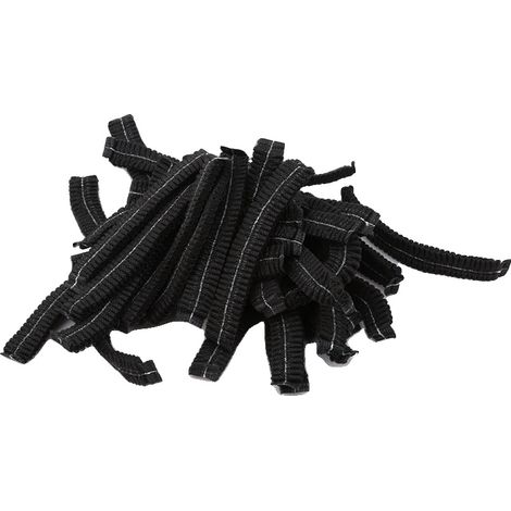 Gorros desechables, protección contra el polvo, prácticos y multiusos, color negro. (1/2)