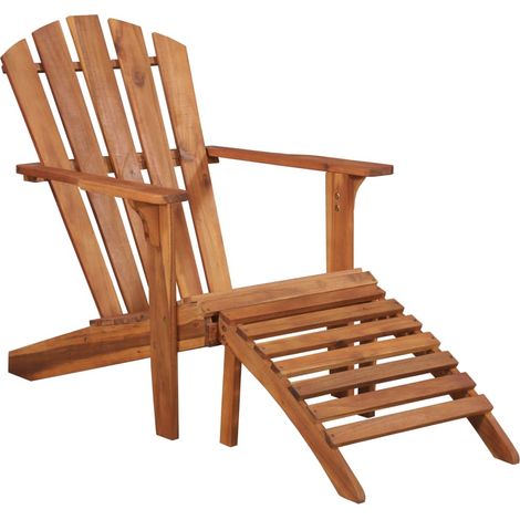 Adirondack-Gartensessel mit Fußablage Akazie Massivholz