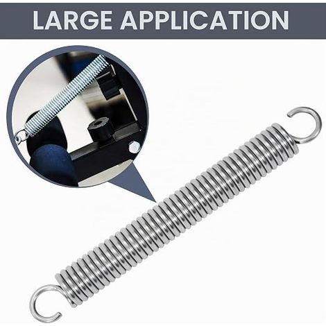 Traction Spring 150 mm Tension Springs with Hooks Stainless Steel Spring Wire Diameter 2.9 mm Outer Diameter 18 mm Force 24 kg