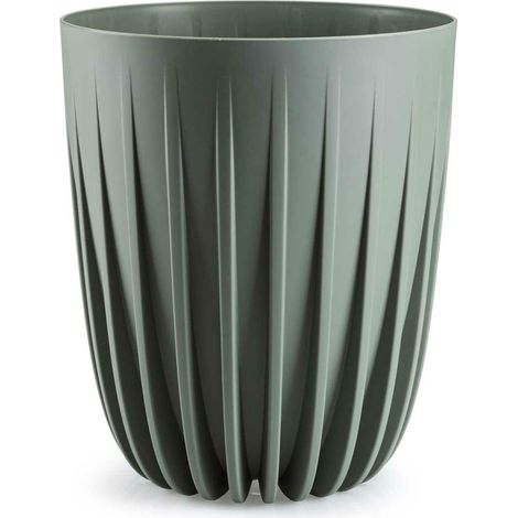 Vaso da fiori riciclato spogliato grigio-verde (1/5)