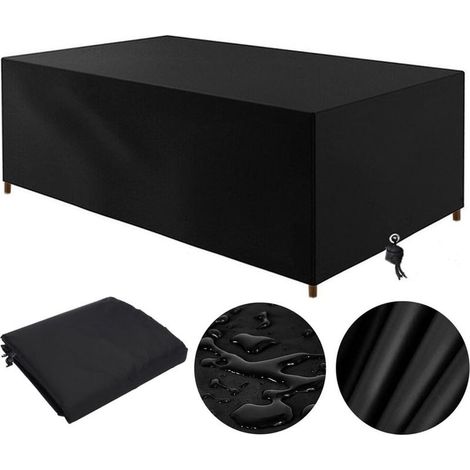 Housse salon de jardin imperméable 210x110x70cm – Tissu Oxford anti-UV et résistant aux déchirures – Protection optimale pour meubles rectangulaires (1/5)
