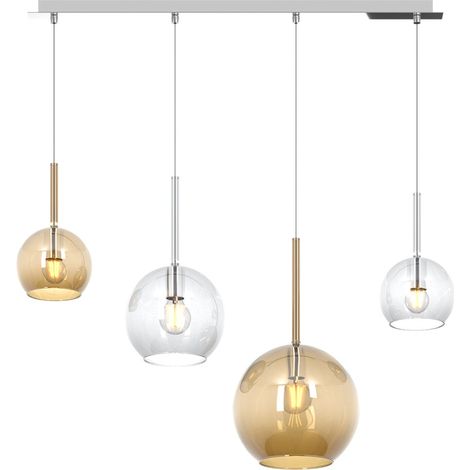 Lampadario moderno top light future 1155 cr s4 rmix ta e27 led vetro pirex soffiato lampada soffitto