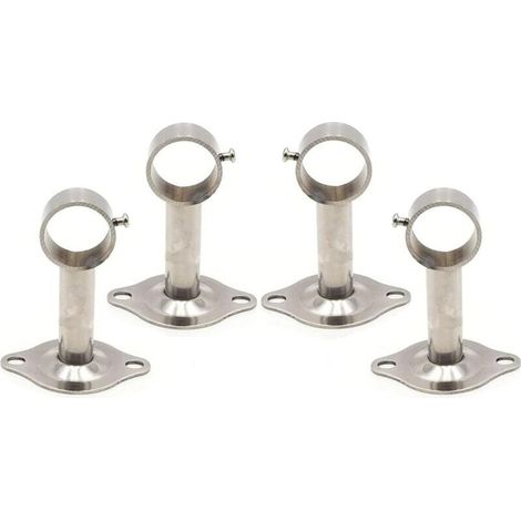 Tringle à rideau,4 Pièces Support Tringle à Rideau, Support Mural Support Tringle à Rideau, Utilisé pour Installer Tringles à Rideaux au Plafond et également Utilisé pour Installer des Tringles à Vête (1/4)