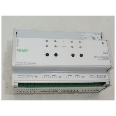 Schneider Electric – Actionneur variateur d'intensité KNX 4 sorties 250W – Tension 220-230V – Pour lampes halogènes et incandescentes – MTN649325
