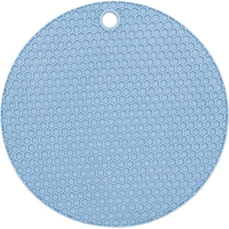 Ensemble de 5 tapis en silicone – Tapis résistants à la chaleur, antidérapants et isolants pour les comptoirs de cuisine, maniques flexibles et faciles à utiliser (Bleu) (1/5)
