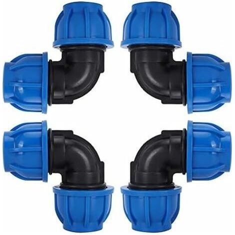 PE 25 Coude plastique égal pour tuyau polyéthylène tuyau ø 25，Tuyau d'eau Coude Connecteur en PE Plastique Raccord Rapide Accessoires pour Purificateurs d'eau Potable（ø 25） (1/5)