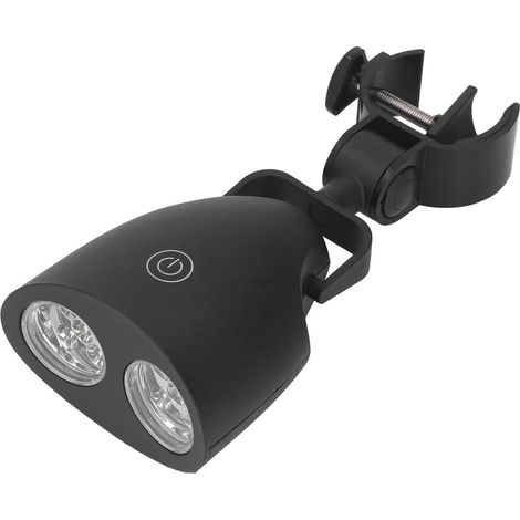 Lampe de travail LED 100 lm, pince rotative à 360°, 3 niveaux de luminosité, lampe à fixer pour barbecue et camping en extérieur (1/5)