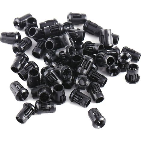 Lot de 50 douilles de lampe LED de 3 mm, support de diode en nylon noir, fixation par clip, utile (1/5)