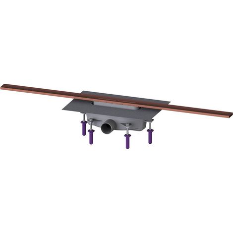 Kessel Duschrinne Linearis Infinity 90 Länge 1000mm DN 50, Kupfer gebürstet (1/2)