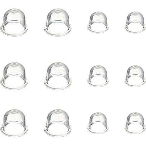 12 Pièces Carburateur Amorce Pompe Ampoule 19 mm et 22 mm Poire Pompe Amorcage Accessoires de Carburateur pour Debroussailleuse Tronçonneuse Souffleur Tondeuse (1/4)