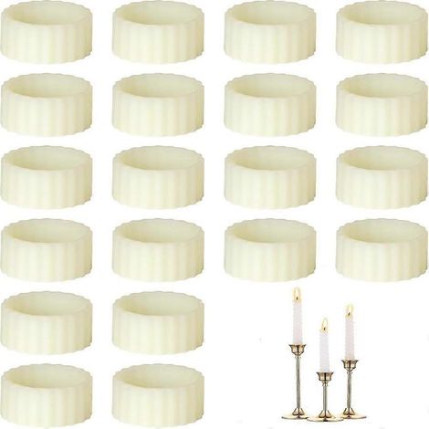 20 pinces à bougies en silicone, supports de bougies pour bougies coniques et coupelles à bougies, rondelles en caoutchouc pour coupelles à bougies coniques (1/5)