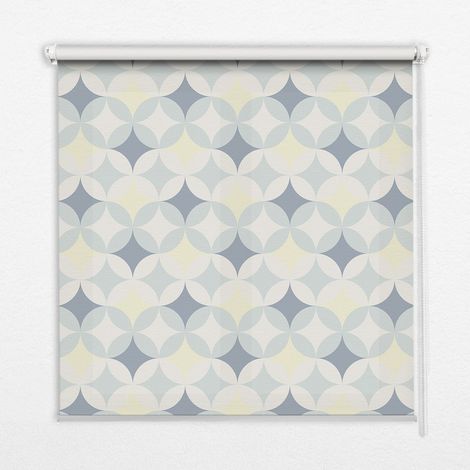 Tenda a Rullo Interna per Finestra - Tenda Filtrante Luce - Tenda Privacy - Tenda Decorativa Rettangolare - Rullo per Interni - (150 cm x 140 cm) - Stelle colorate (1/5)
