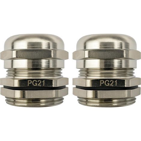 PG21 Kabelverschraubung, vernickeltes Metall, IP68 wasserdicht, 13-18 mm, für industrielle Verkabelung (1/5)