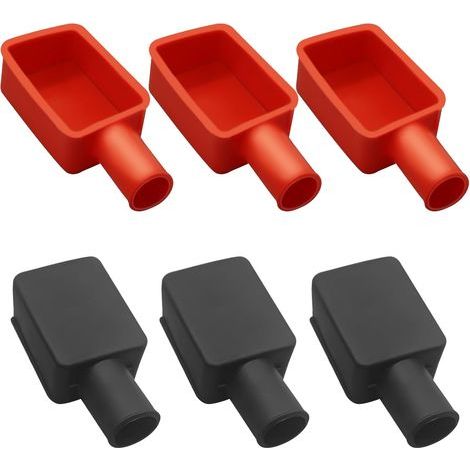 Lntyq 6 Pcs Battery Terminal Covers Couvercles de borne de batterie, protecteur de borne batterie, couvercle batterie isolant, couvercles goujons en caoutchouc souple (1/4)