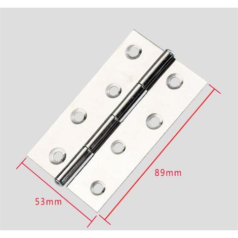 Bisagra de puerta de acero inoxidable para muebles de hogar, 10 Uds., larga, 89mm x 53mm, MINKROW (1/4)