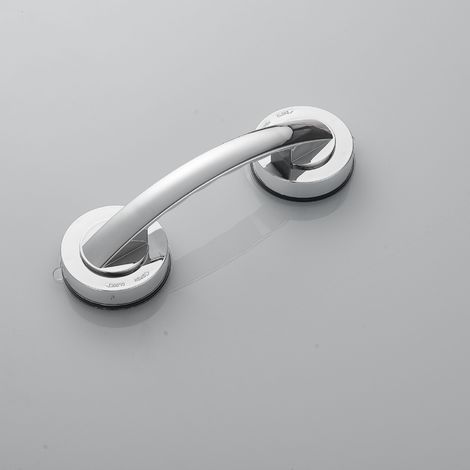 Poignées pour grandes portes et fenêtres en verre, portes coulissantes de salle de bain, armoires, poignées sans trou, poignées de réfrigérateur, poignées de douche (argentées)-AquaForge (1/4)