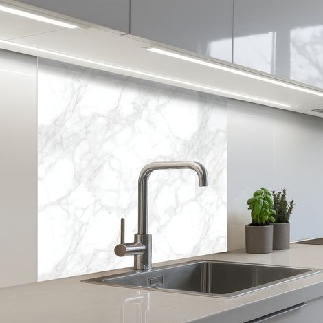 SCHIENALI CUCINA Minimalista - Bianco - Grigio venato 80x80 cm