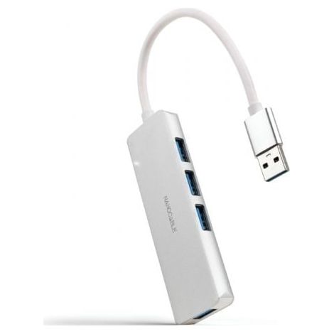 Hub USB 3.0 Nanocable 10.16.4602/ 4xUSB/ Gris