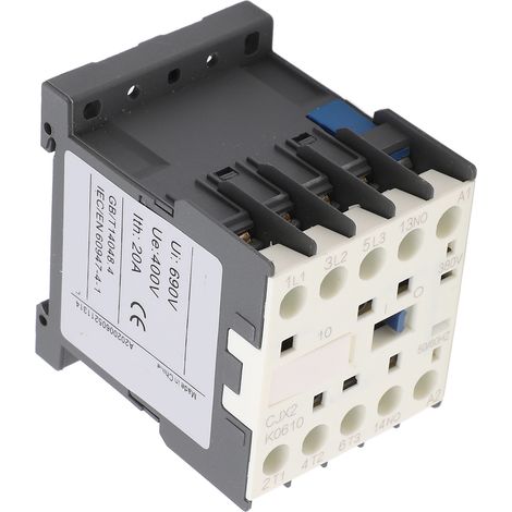 Contacteur CA haute sensibilité industriel, contacts ponctuels argentés épais, 380 V, 6 A (1/5)